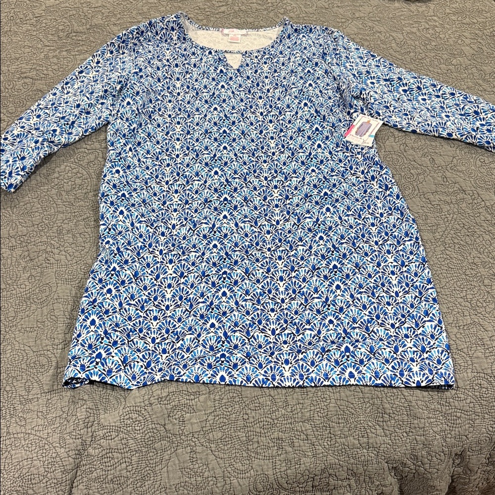 NWT Chic Blue Patterned Women's Tunic